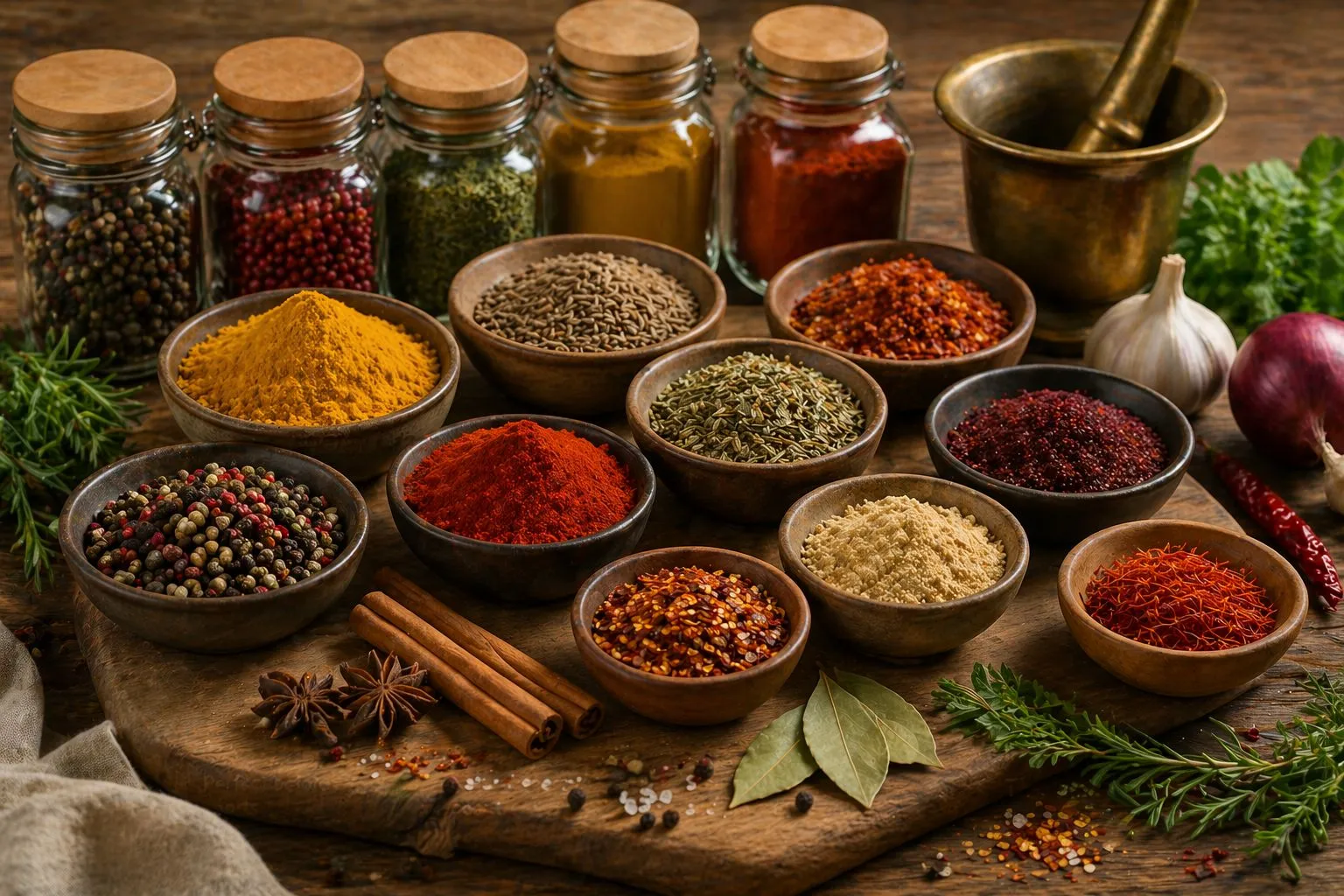 Baharat Rehberi: Mutfağınıza Renk ve Lezzet Katın